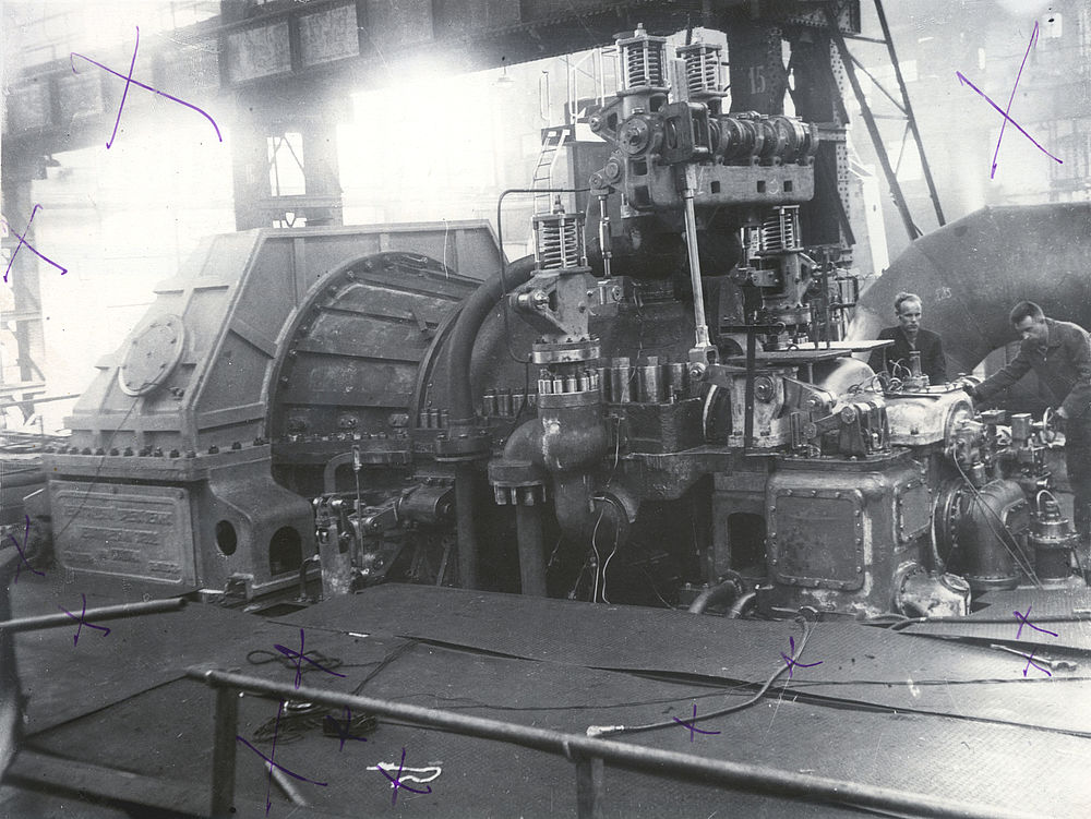 Первая в мире одноцилиндровая турбина типа ВПТ-25-3. 1949 год