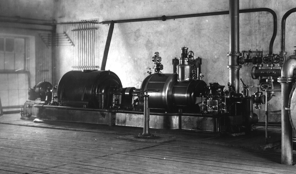 Первая паровая турбина 200 кВт. 1907 год