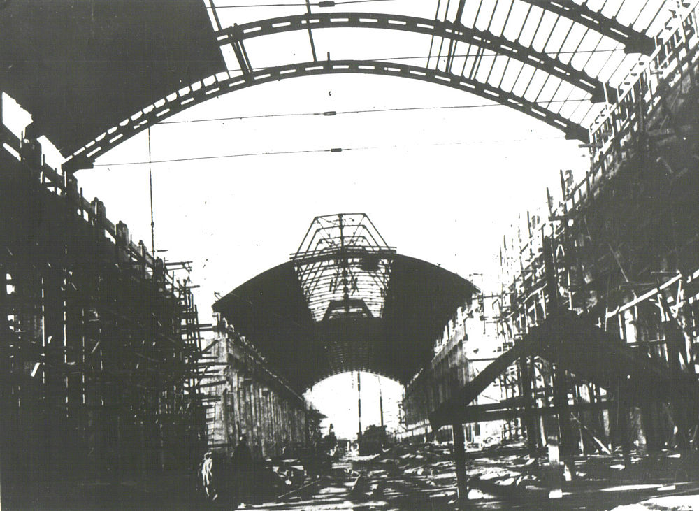 Строительство цеха сварных барабанов. 1932 год