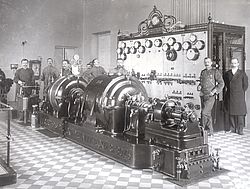 Stream turbine of 200 kW, 1907