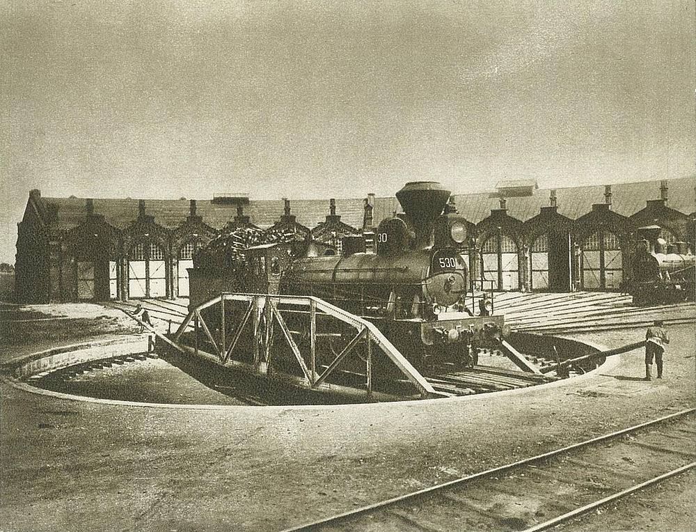 Поворотный железнодорожный круг, построенный для Финляндского вокзала. 1896 год
